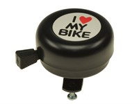Sonnette vélo/vélomoteurs noire, " I love my bike " Sonnette vélo/vélomoteurs noire, " I love my bike "