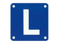 Plaque "L" en métal pour apprenti conducteur 2 roues Plaque "L" en métal pour apprenti conducteur 2 roues