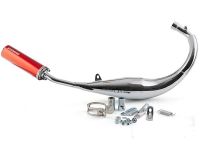 Auspuffanlage VOCA Chromed 50cc / 70cc Minarelli AM6 Endschalldämpfer rot Auspuffanlage VOCA Chromed 50cc / 70cc Minarelli AM6 Endschalldämpfer rot