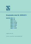 Catalogue de pièces détachées (en Allemand), moteur Sachs 502/1 A, B,AX, ACH, A DK, A NL,A S, A SF