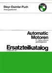 Catalogue de pièces détachées pour moteurs automatiques Puch, 2 vitesses, refroidis par ventilateur