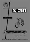 Catalogue de pièces détachées (en allemand) Puch X 30, version pour la Suisse