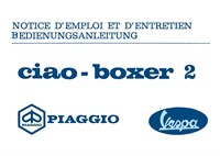 Manuel / Notice datelier Piaggio Vespa Ciao et Boxer 2