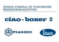 Manuel / Notice d'atelier Piaggio Vespa Ciao et Boxer 2 Manuel / Notice d'atelier Piaggio Vespa Ciao et Boxer 2