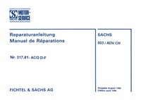 Werkstatthandbuch Sachs 503 ADV CH Motor Werkstatthandbuch Sachs 503 ADV CH Motor