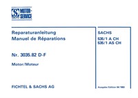 Manuel datelier, moteur Sachs 535/1A et 535/1AS CH