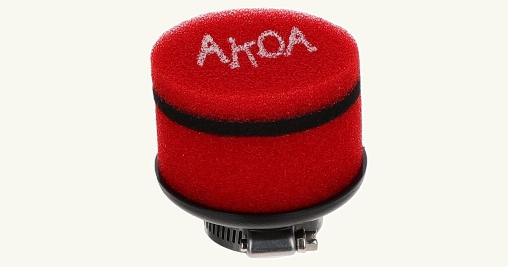 AKOA Schaumstoff Racingluftfilter gerade, Ø 35mm (Rot)