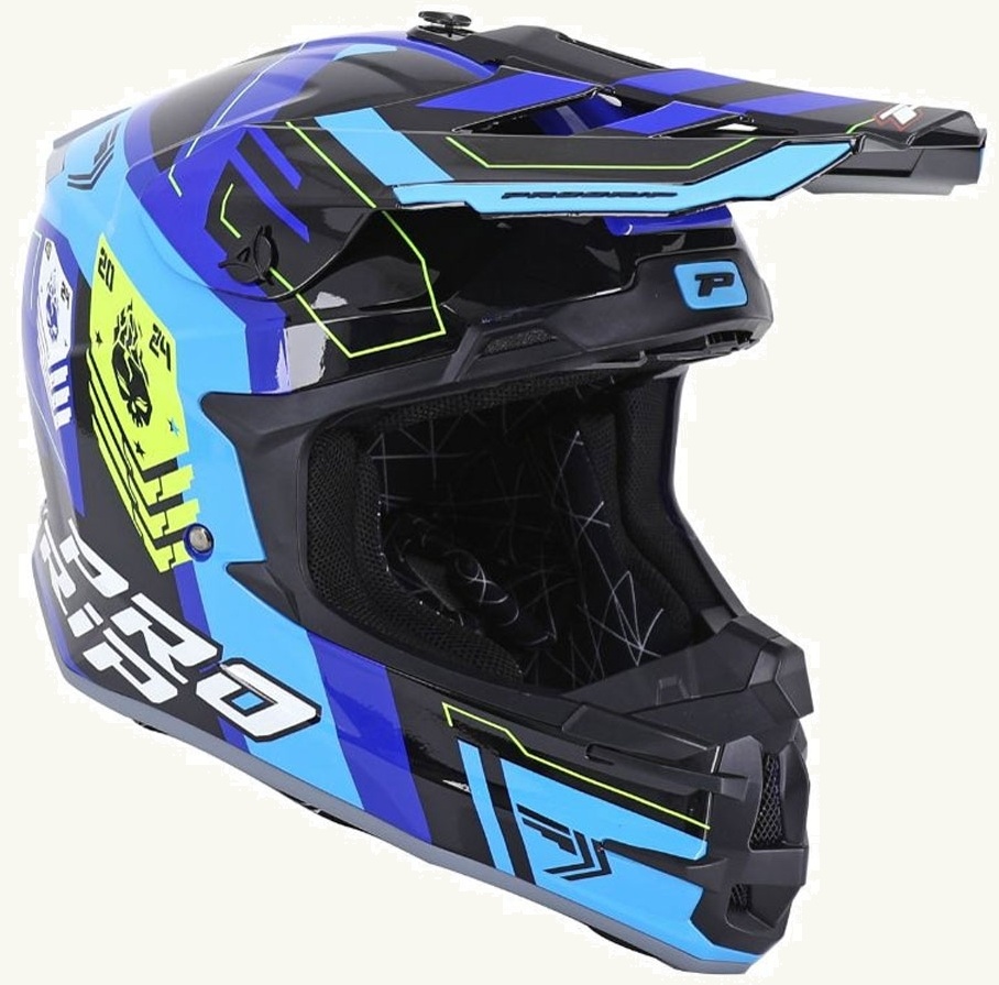 Casque de cross ProGrip 3080 Spirits bleu / noir