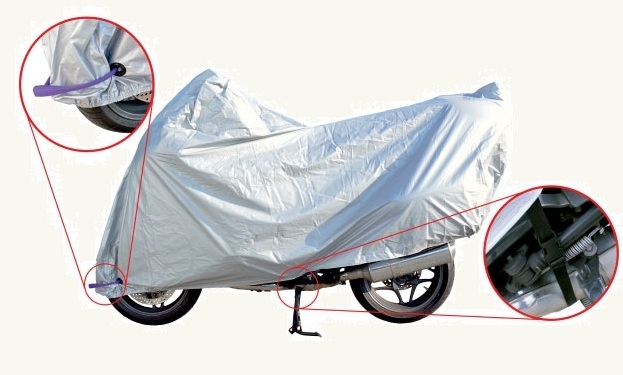Abri pliable vélomoteur, scooter argent XL