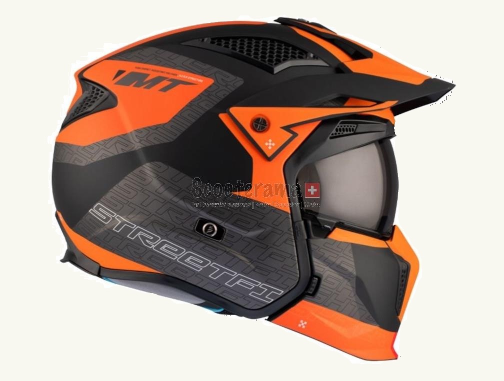 Trial Helm MT Streetfighter SV TOTEM B4 MATT Grau/Orange MATT Gr.XXL