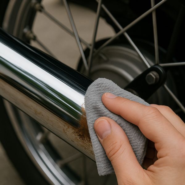 Grober Schmutz wird entfernt mit einem groben Tuch