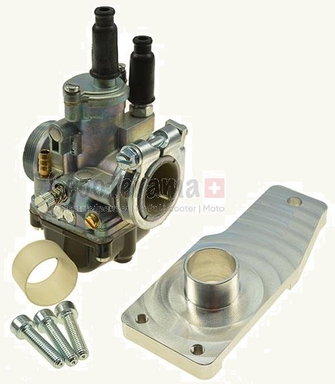 Vergaser-Kit-DellOrto-PHBG-21-zu-Renngehaeuse-Malossi-Piaggio-SI