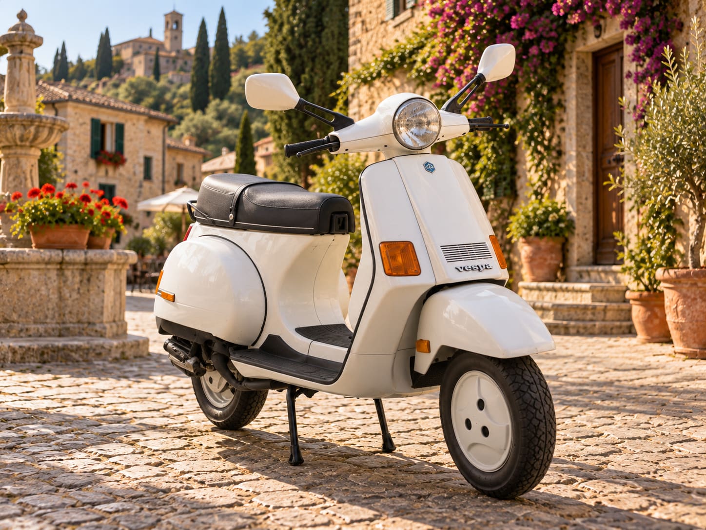 Vespa Cosa vue de trois quarts Vespa Cosa vue de trois quarts