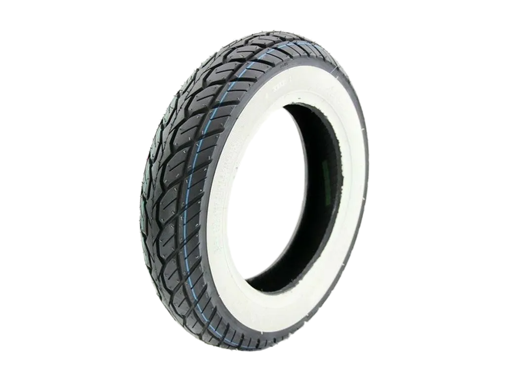 Breitere Reifen geben deinem Töffli einen bulligeren Look. Kombiniert mit Weisswandreifen entsteht so ein attraktiver Retro-Charakter. Pneu Kenda 120/70-12 58M K418 Weisswand