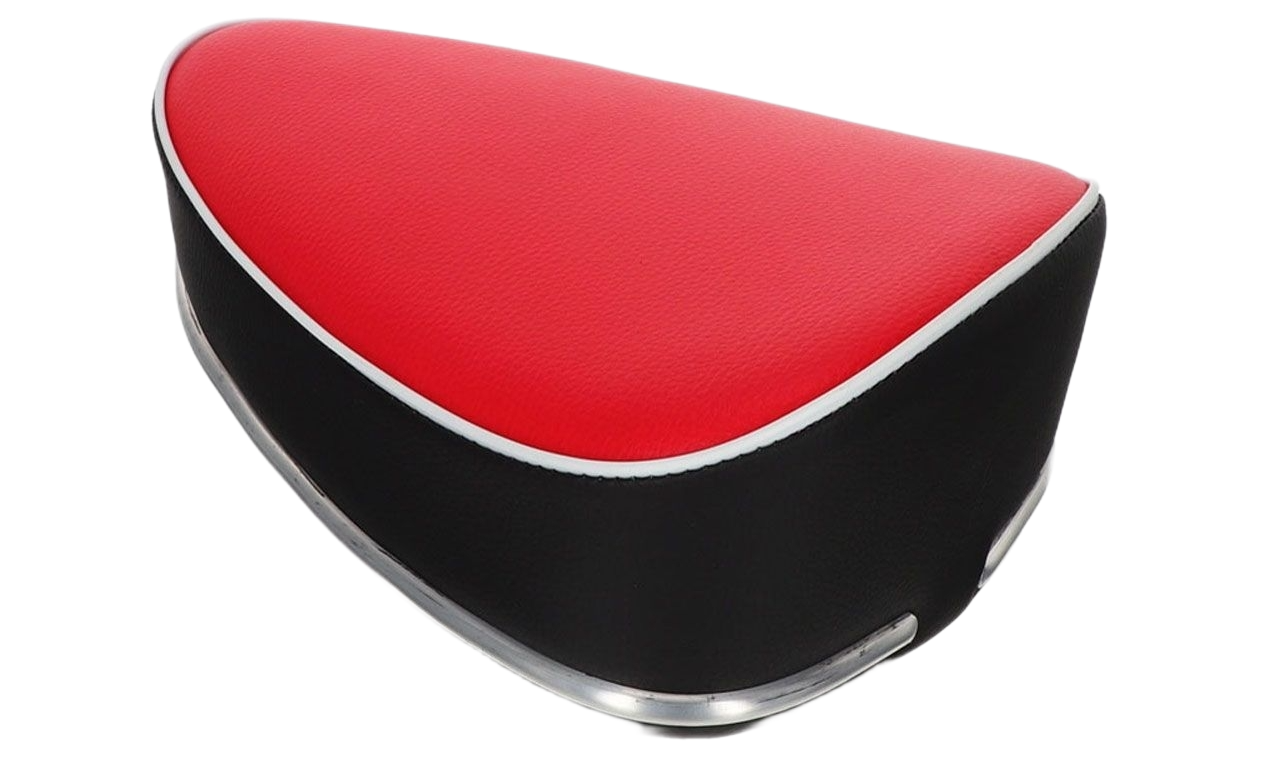 Sattel rot/schwarz/weiss "Sitzbänkli", universal