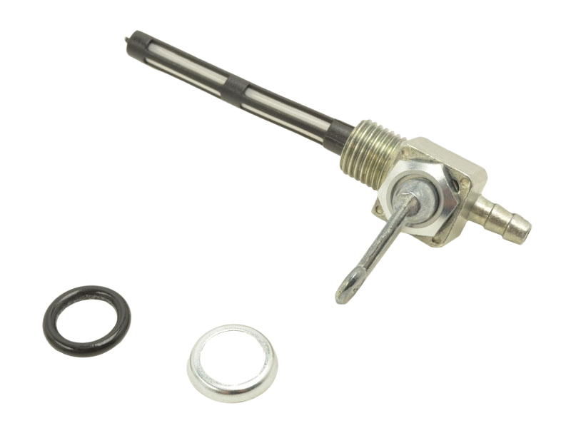 Benzinhahn M14 ×1.5 gerade Aluminium Hebel