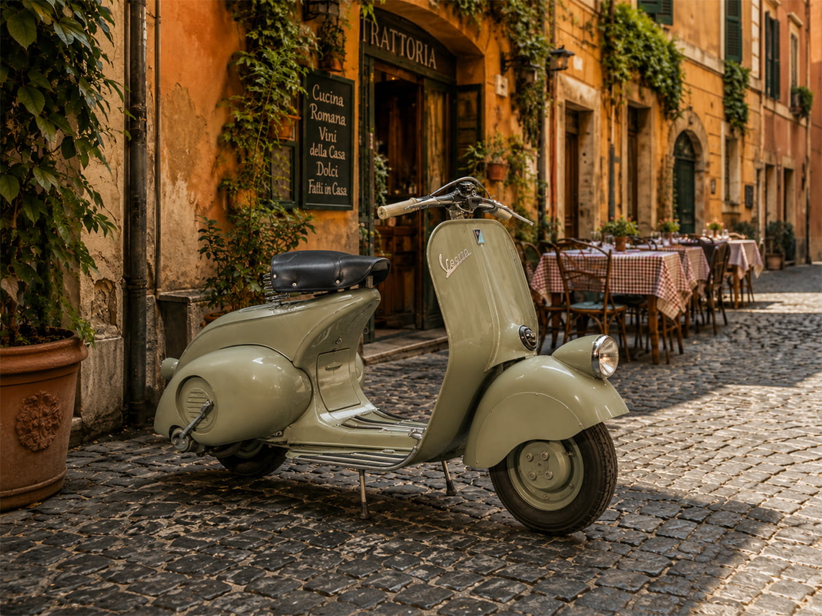 La Vespa 98 : le début d’une histoire à succès unique Vespa 98 de 1946, la première Vespa de Piaggio