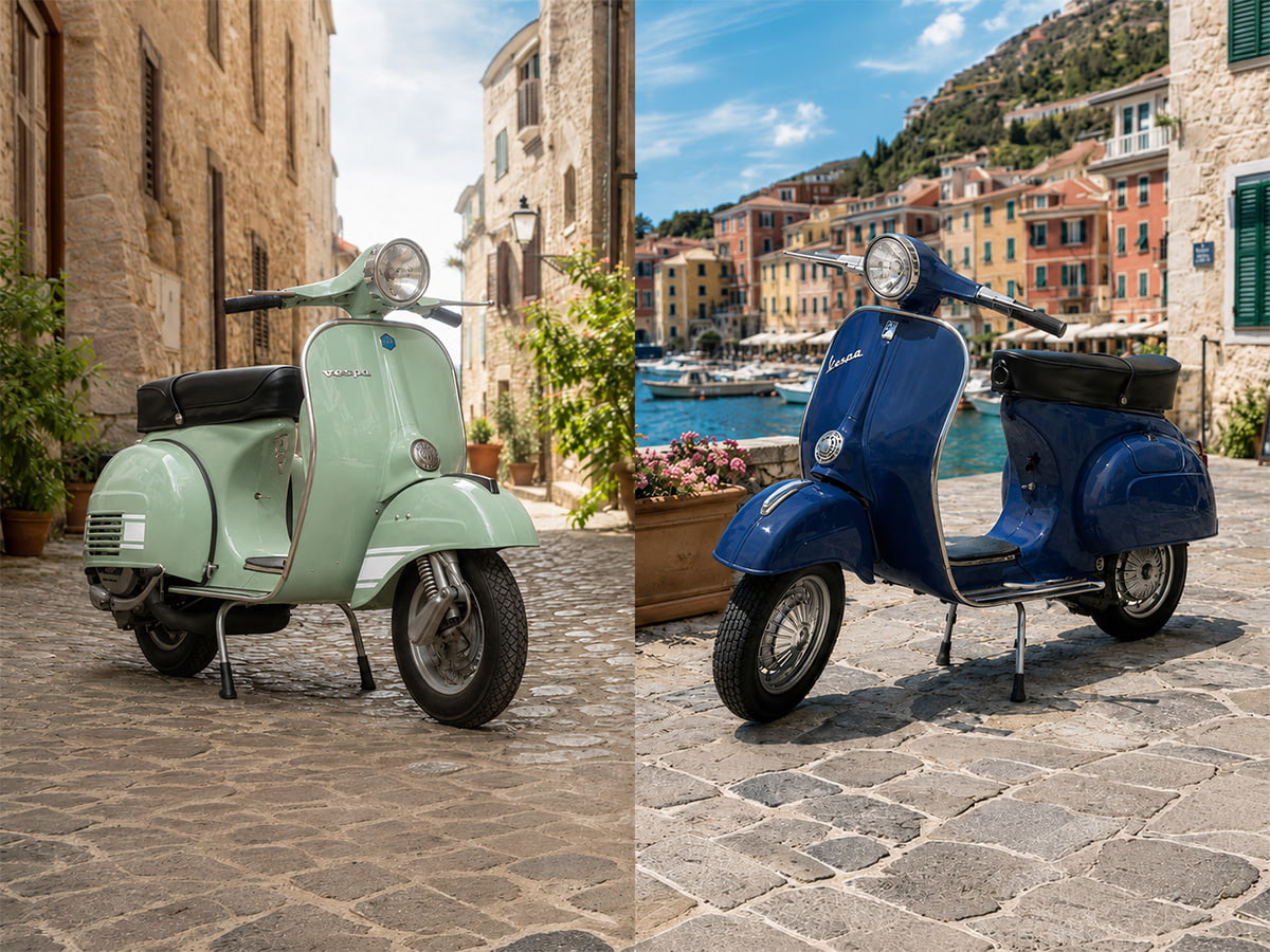 Vespa Largeframe vs Smallframe Vespa Largeframe vs Smallframe